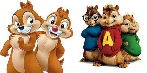 Chipmunks Alvin Simon And Theodore Chip And Dale Chip And Dale