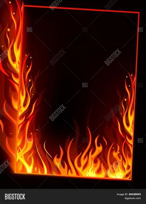 Fire Frame Vector And Photo Free Trial Bigstock