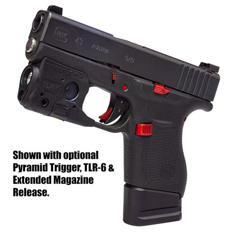 Pistol Gun Parts Polished Chrome Extended Controls Kit For Gen 4 Glock