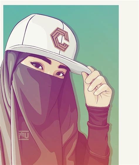 Vector Hijab Niqab Ahmadfu22 Hijab Cartoon Anime Muslim Islamic