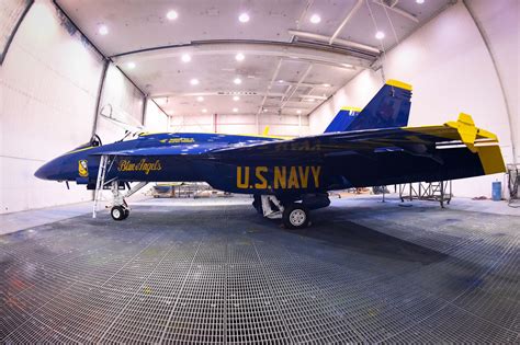 First Blue Angel Super Hornet While It Was Still In The Paint Shop