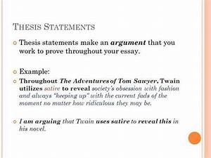 thesis literary definition