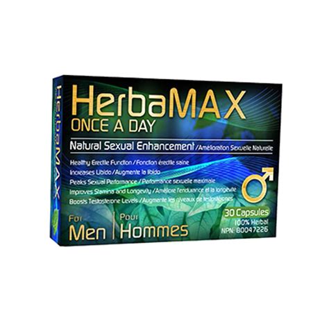 Save 5 Herbamax Once A Day For Men 30 Capsules Natural Sex