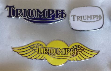 Triumph Motorcycle Motorbike Motoring Enamel Lapel Pin Badges X 3 Inc