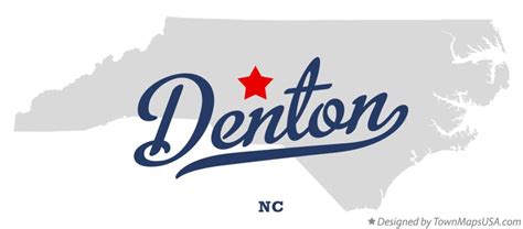 Map Of Denton Nc North Carolina
