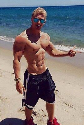 Shirtless Male Beefcake Muscular Blond Haired Ripped Beach Dude PHOTO X D EBay