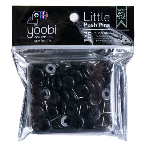 Push Pins Black Yoobi Australia
