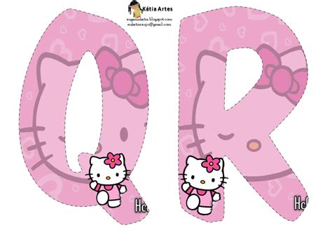 Alfabeto De Hello Kitty En Fondo Rosa Oh My Alfabetos