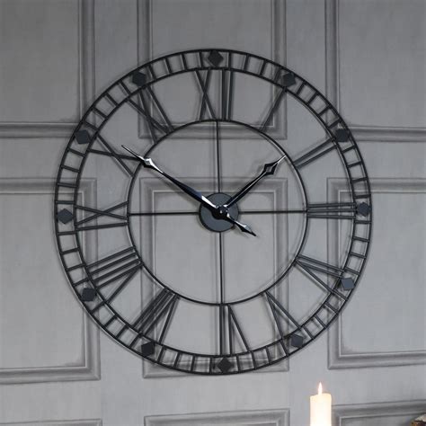Black Iron Wall Clock Melody Maison