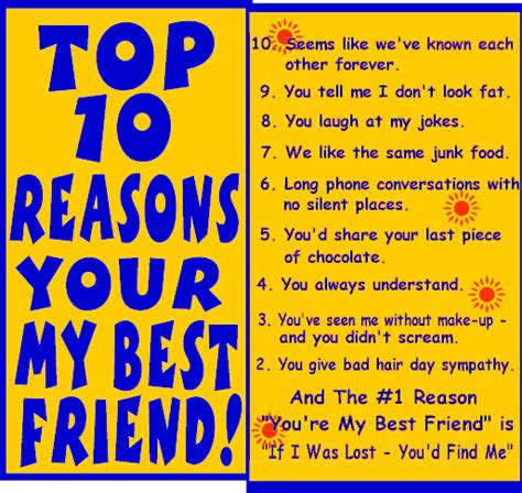 Top 10 Reasons Why Your My Best Friend Friendship Quotes Funny Friends Quotes Funny Birthday