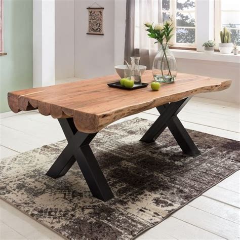 FINEBUY Esstisch »SuVa10271_1«, Esszimmertisch Akazie Landhaus-Stil
