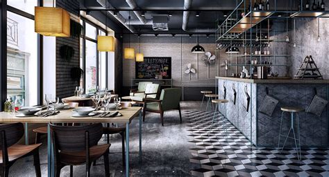 Loft Cafe Space On Behance Loft Cafe Coffee House Interiors