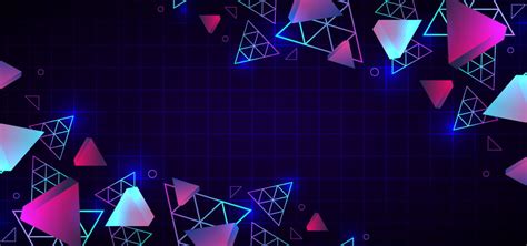 Abstract 80s Trendy Geometric Background Neon Colors
