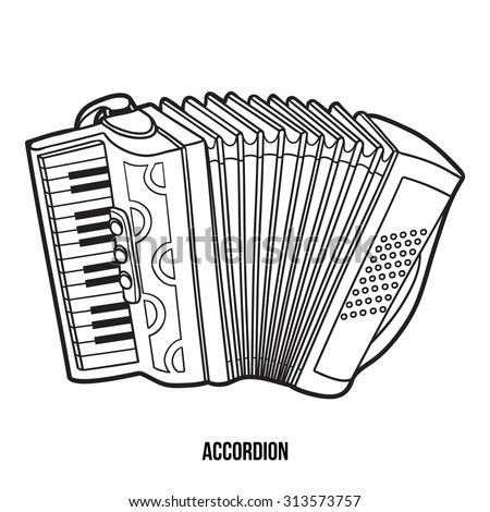 Thelittleladybird.com is a coloring pages website with high quality beautiful coloring pages. Handdrawn Vintage Accordion Bayan Music Instrument Stock ...