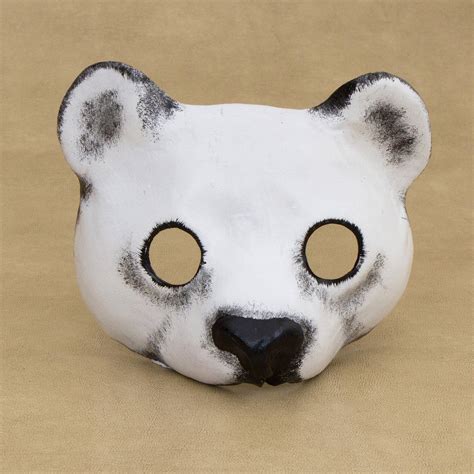 Handcrafted Leather Polar Bear Mask From Brazil Polar Bear Face Novica