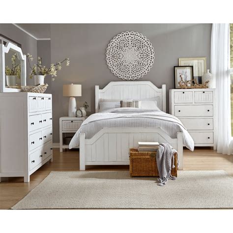 Plan your bedroom makeover with ethan allen. Cottage White 4 Piece Queen Bedroom Set - Sea Breeze | RC ...