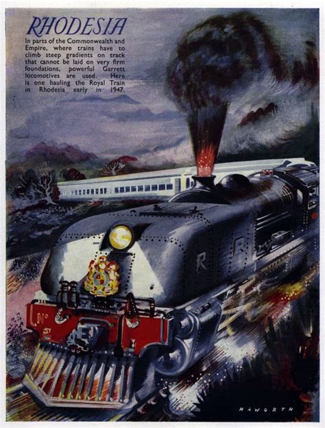 Transpress Nz Rhodesian Railways Garratt Loco Art 1948