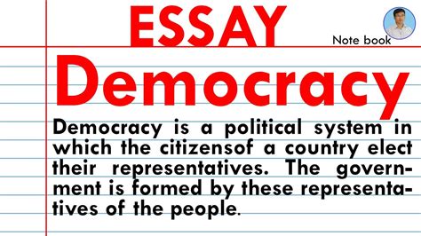 Essay On Democracy In English Youtube