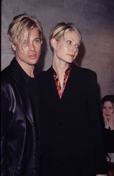 They did a lot of looking alike between 1994 and 1997, after they met on the set of se7en. Brad Pitt and Gwyneth Paltrow rocking the same haircut ...