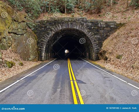 Tunnel Through Mountain Stock Image Image Of Overlook 18709185