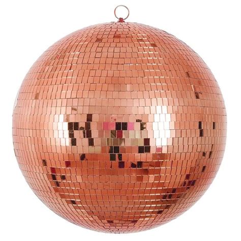 24 Rose Gold Disco Mirror Ball Large Disco Ball With Hanging Swivel