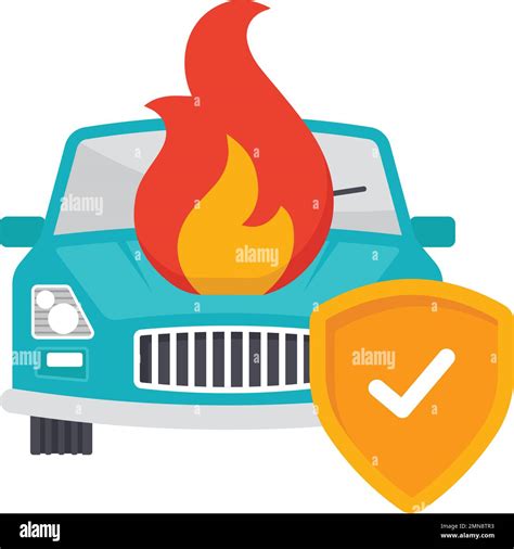 Car Caught Fire Stock Vector Images Alamy