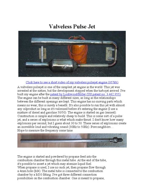 Valveless Pulse Jet Pdf Propulsion Rotating Machines