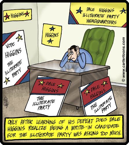 The Illiterate Party By Cartertoons Politics Cartoon Toonpool