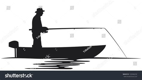 Fisherman In A Boat Silhouette Fisherman Silhouette Fishing Design