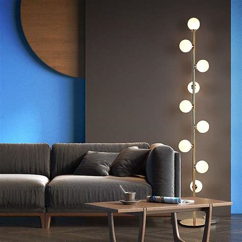 Stehlampen für eine warme atmosphäre daheim. Moderne Led Wohnzimmer Stehlampe, Glaskugel Nordic ...