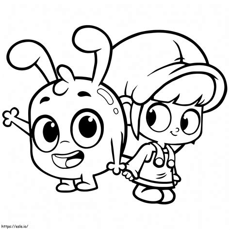 mila and morphle coloring page