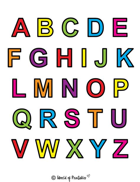 Free Printable Coloured Alphabet Letters Printable Templates