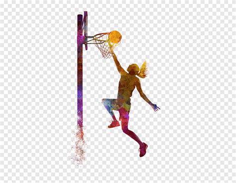 Person Playing Basketball Graphic Womens Basketball Sport Slam Dunk