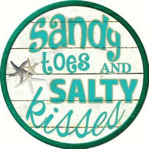 Sandy Toes And Salty Kisses Circular Sign Beach Signs Beach Theme Wall Decor Round Wood Sign