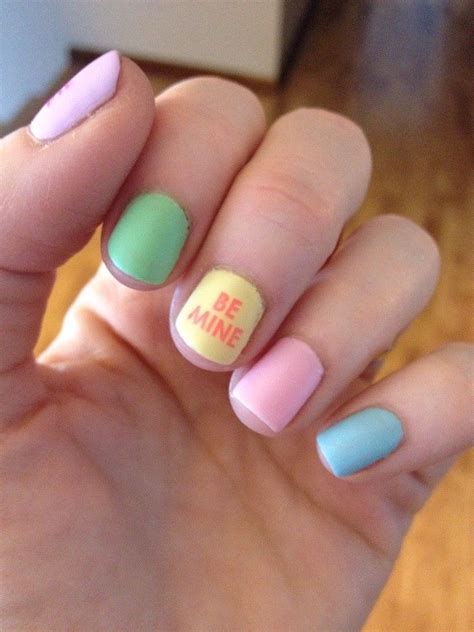 Valentines Day Conversation Heart Nails Inspired By Polish Hoarder