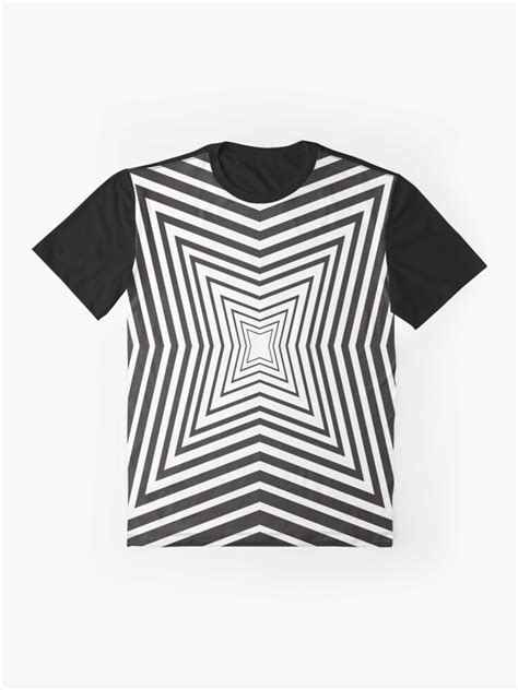 Black White Optical Illusion T Shirt For Sale By Tinalanette Redbubble Geometric Graphic T