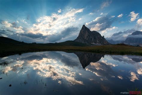Matteo Colombo Photography Mountain Peak And Clouds Reflected In
