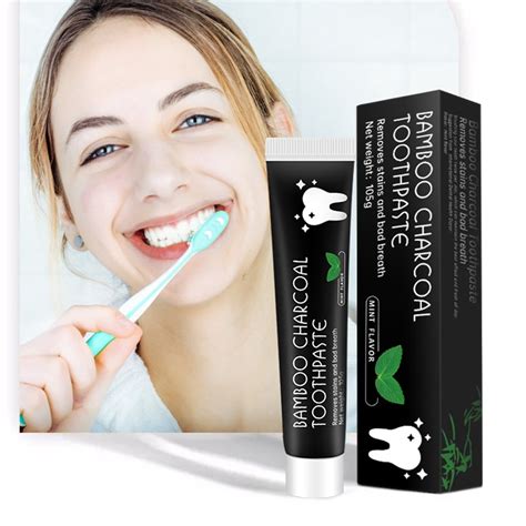105g Bamboo Charcoal Black Toothpaste Deep Clean Mint Flavor Teeth