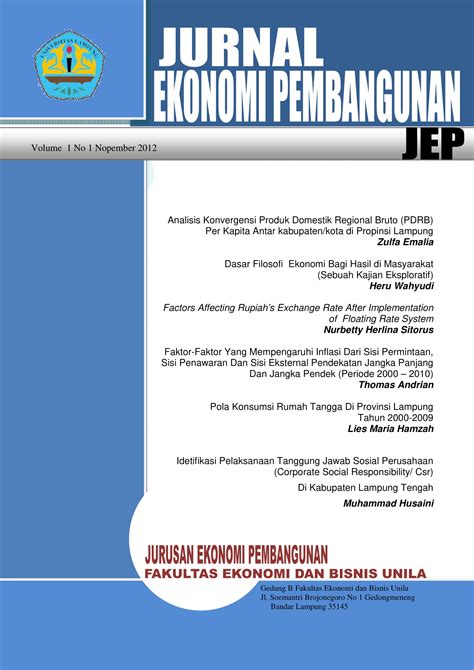 Jurnal ekonomi internasional bahasa inggris pdf. Contoh Analisis Jurnal Internasional Ekonomi - Contoh ...