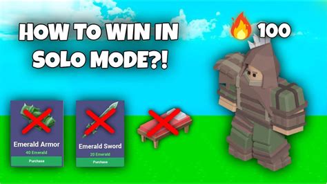 How To Win In Solo Mode Roblox Bedwars Youtube