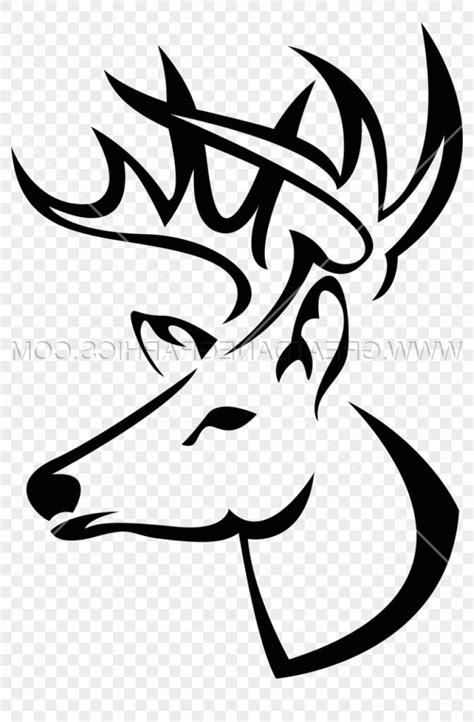 How to draw the head and antlers of a deer step 1. Buck Drawing | Free download on ClipArtMag