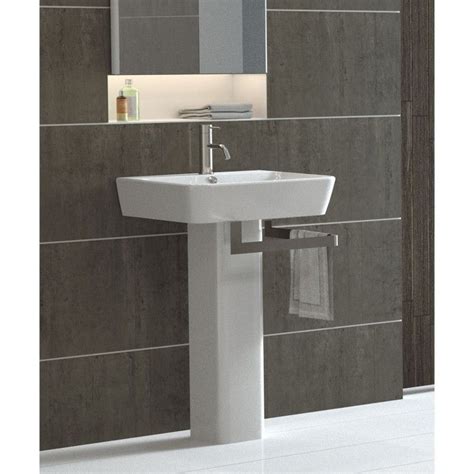Large space allows the homeowner or the designer to focus on designs which are impressive and will immediately attract the attention. Modern Pedestal Sinks For Small Bathrooms - Foter (With ...