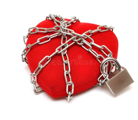 Love Locked Heart Shape With Chains Stock Image Image Of Shape