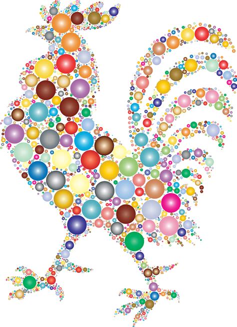 Rooster made from Colorful Orbs vector clipart image - Free stock photo ...