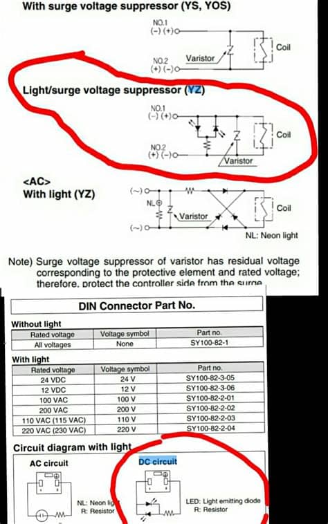 Wiring DIN connector with 3 wire DC solenoid valve ...