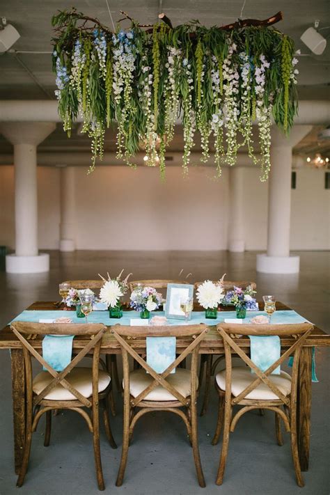 When you're getting married in a country house, you're often already blessed with high ceilings, grand interiors and lots of space. View source image | Flower ceiling, Floral wedding ...