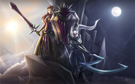 Leona And Diana Wallpapers And Fan Arts League Of Legends Lol Stats