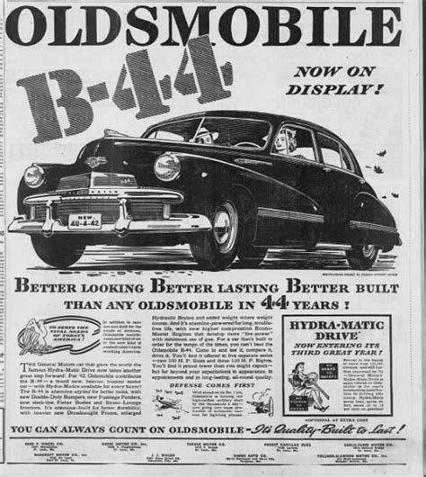 Oldsmobile Dealers Ad October1941 Used Car Lots Used Cars Newspaper