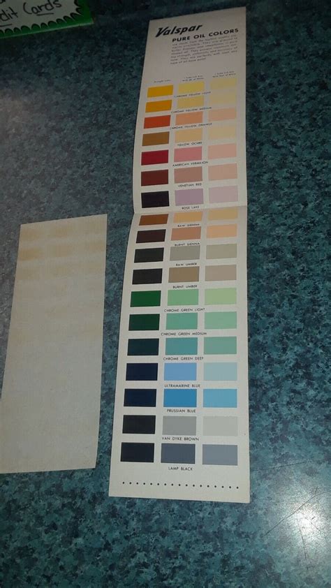 Vtg 1959 Valspar Oil Colors Paint Color Chip Sample Brochure