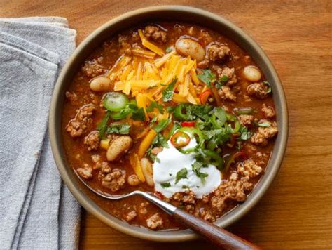 Turkey Chili With Cannellini Beans Recipe Guy Fieri Food Network